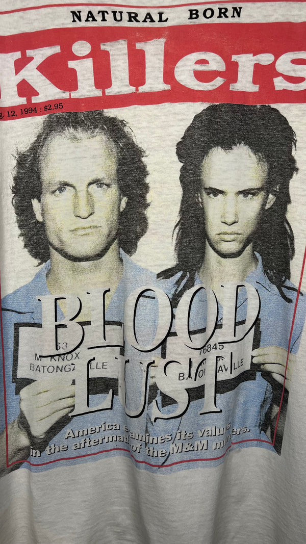 NATURAL BORN KILLERS | BLOOD LUST MUGSHOT TEE | WOODY HARRELSON & JULIETTE LEWIS