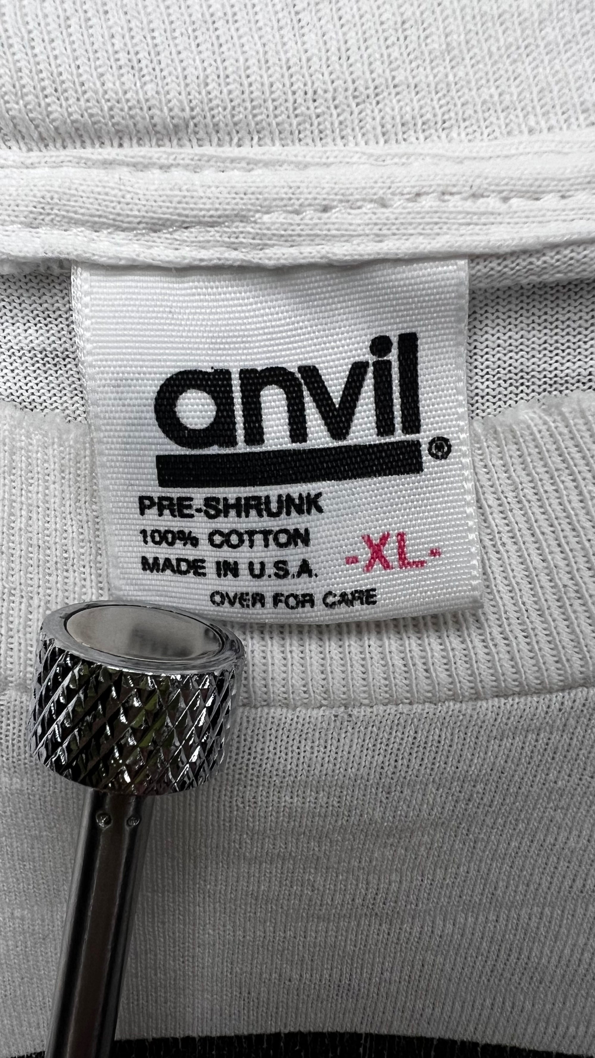 MELVINS FIEND CLUB FOUR-SIDED LONG SLEEVE THRASHED TEE 90’ | BONE RECORDS BLACK FLAG RIP BACK HIT | PUSHEAD ARTWORK