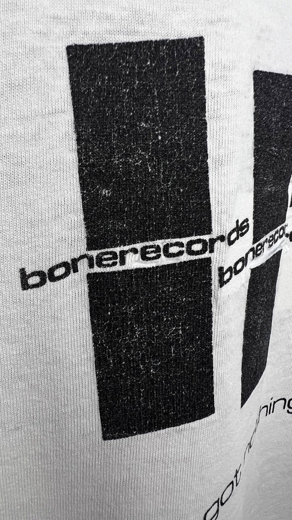 MELVINS FIEND CLUB FOUR-SIDED LONG SLEEVE THRASHED TEE 90’ | BONE RECORDS BLACK FLAG RIP BACK HIT | PUSHEAD ARTWORK