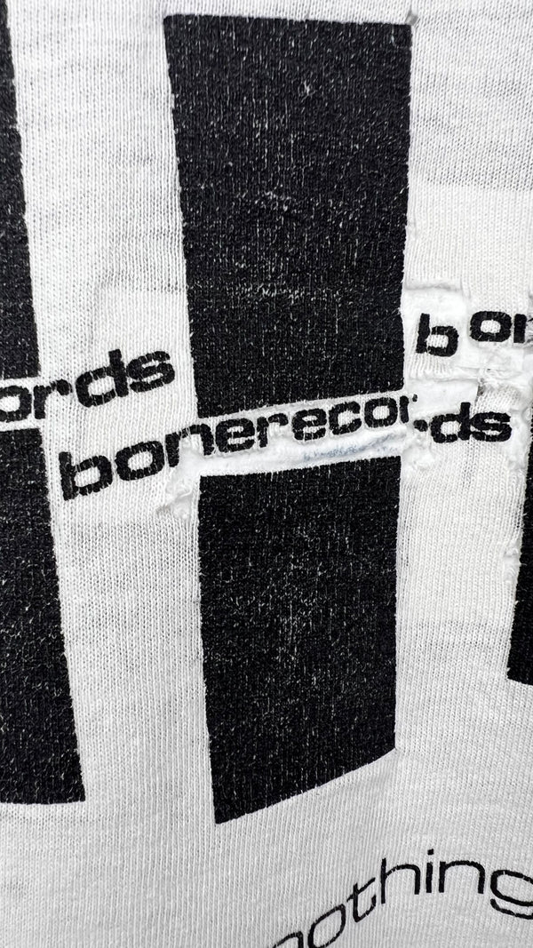 MELVINS FIEND CLUB FOUR-SIDED LONG SLEEVE THRASHED TEE 90’ | BONE RECORDS BLACK FLAG RIP BACK HIT | PUSHEAD ARTWORK