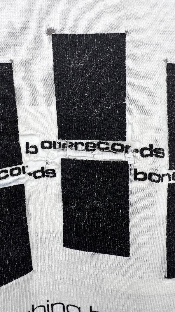 MELVINS FIEND CLUB FOUR-SIDED LONG SLEEVE THRASHED TEE 90’ | BONE RECORDS BLACK FLAG RIP BACK HIT | PUSHEAD ARTWORK