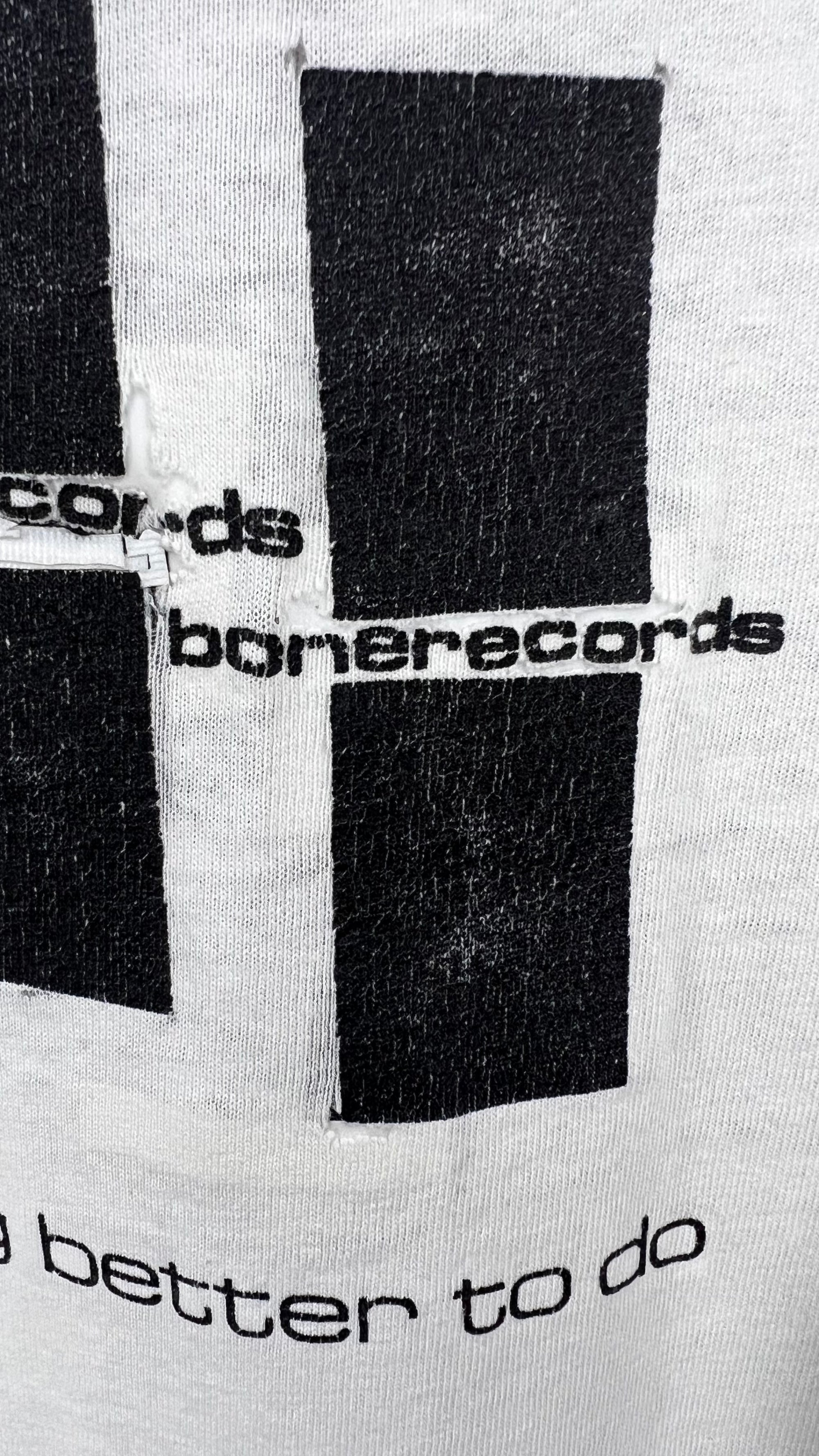 MELVINS FIEND CLUB FOUR-SIDED LONG SLEEVE THRASHED TEE 90’ | BONE RECORDS BLACK FLAG RIP BACK HIT | PUSHEAD ARTWORK