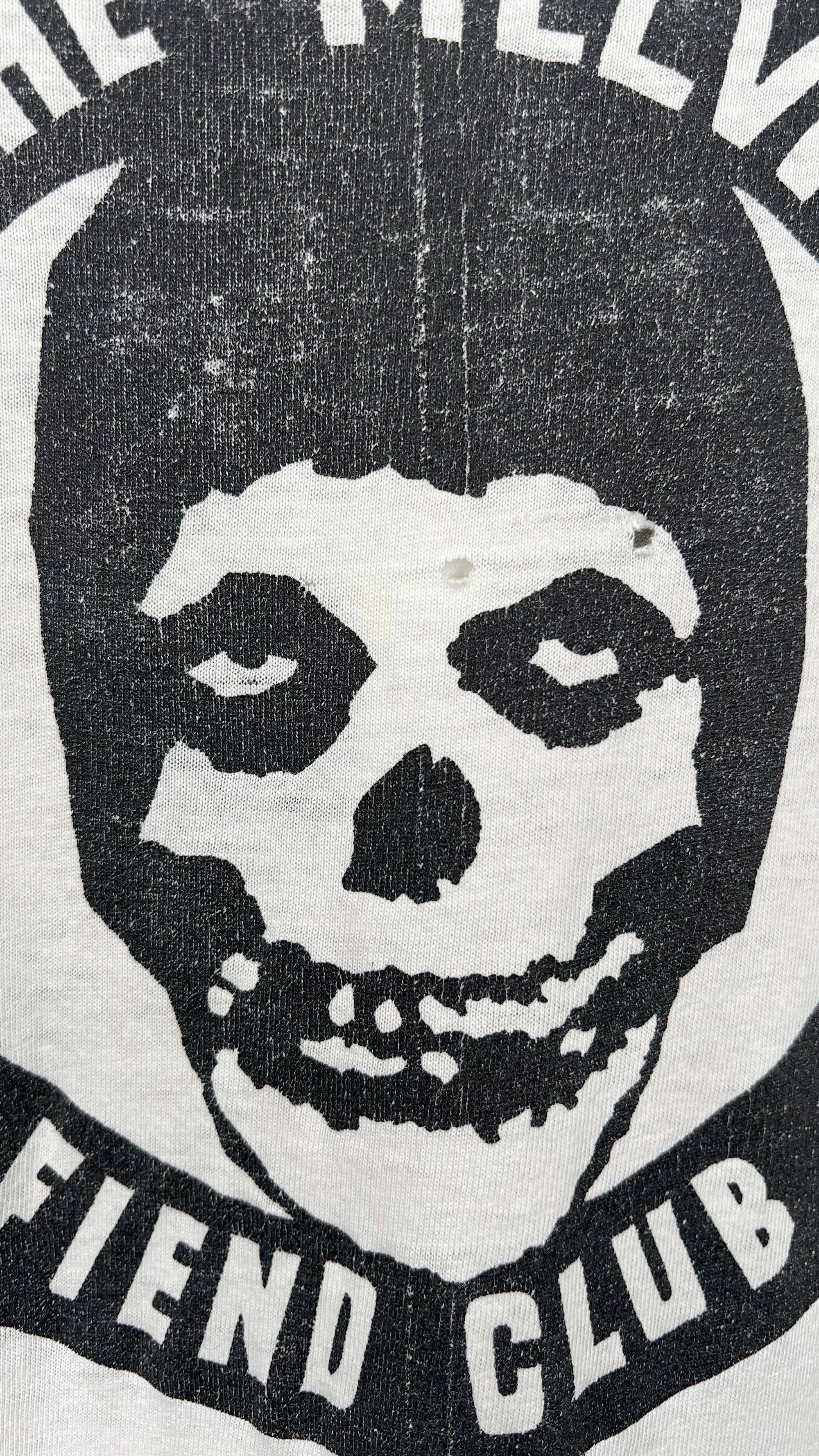 MELVINS FIEND CLUB FOUR-SIDED LONG SLEEVE THRASHED TEE 90’ | BONE RECORDS BLACK FLAG RIP BACK HIT | PUSHEAD ARTWORK