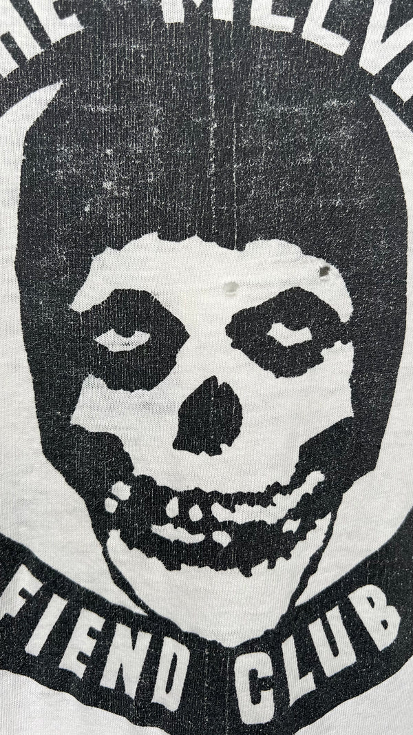 MELVINS FIEND CLUB FOUR-SIDED LONG SLEEVE THRASHED TEE 90’ | BONE RECORDS BLACK FLAG RIP BACK HIT | PUSHEAD ARTWORK