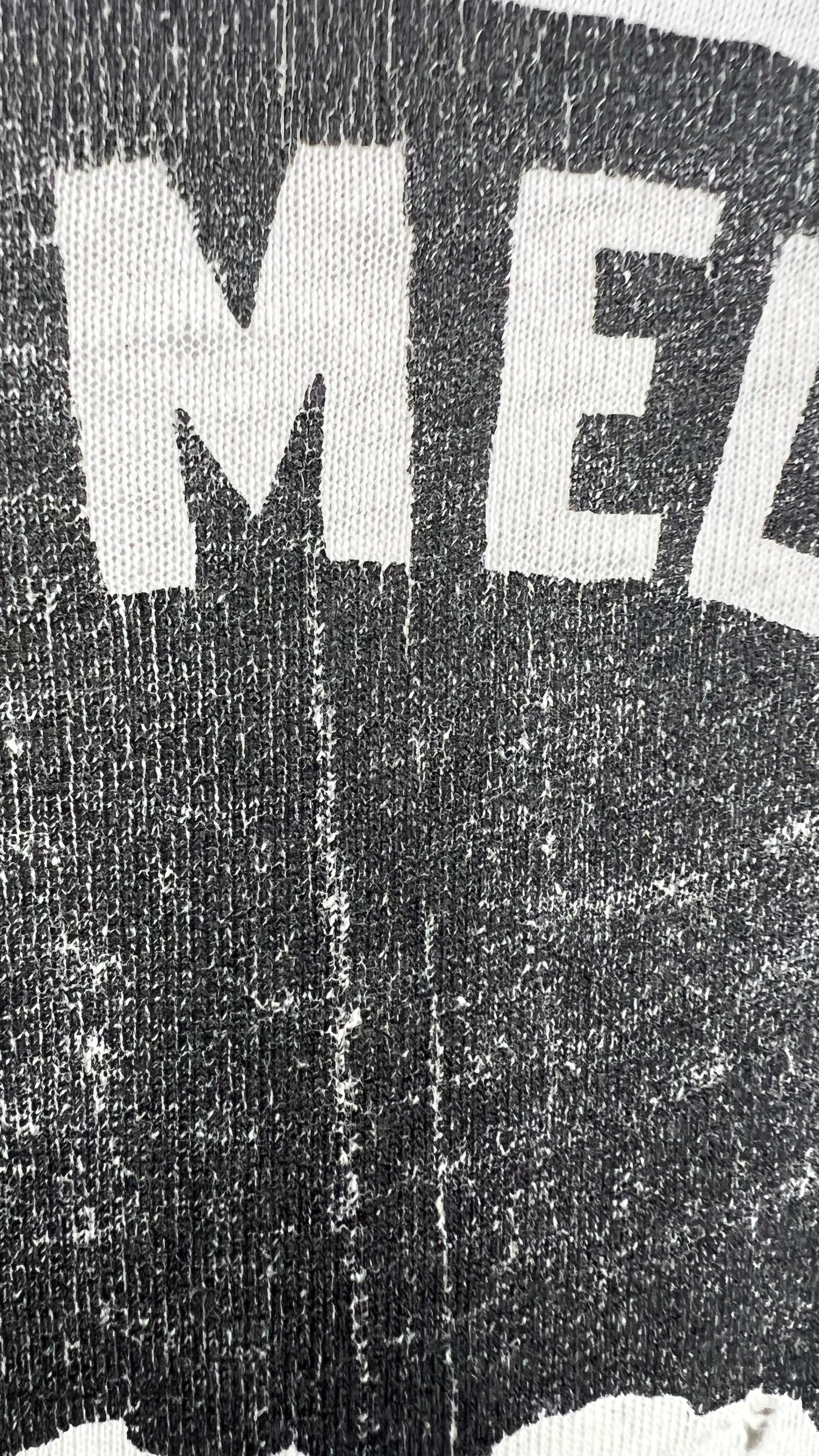 MELVINS FIEND CLUB FOUR-SIDED LONG SLEEVE THRASHED TEE 90’ | BONE RECORDS BLACK FLAG RIP BACK HIT | PUSHEAD ARTWORK