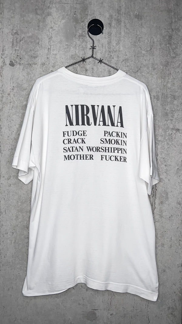 NIRVANA INCESTICIDE TEE 93’ | EURO WHITE VARIANT WITH BACK HIT
