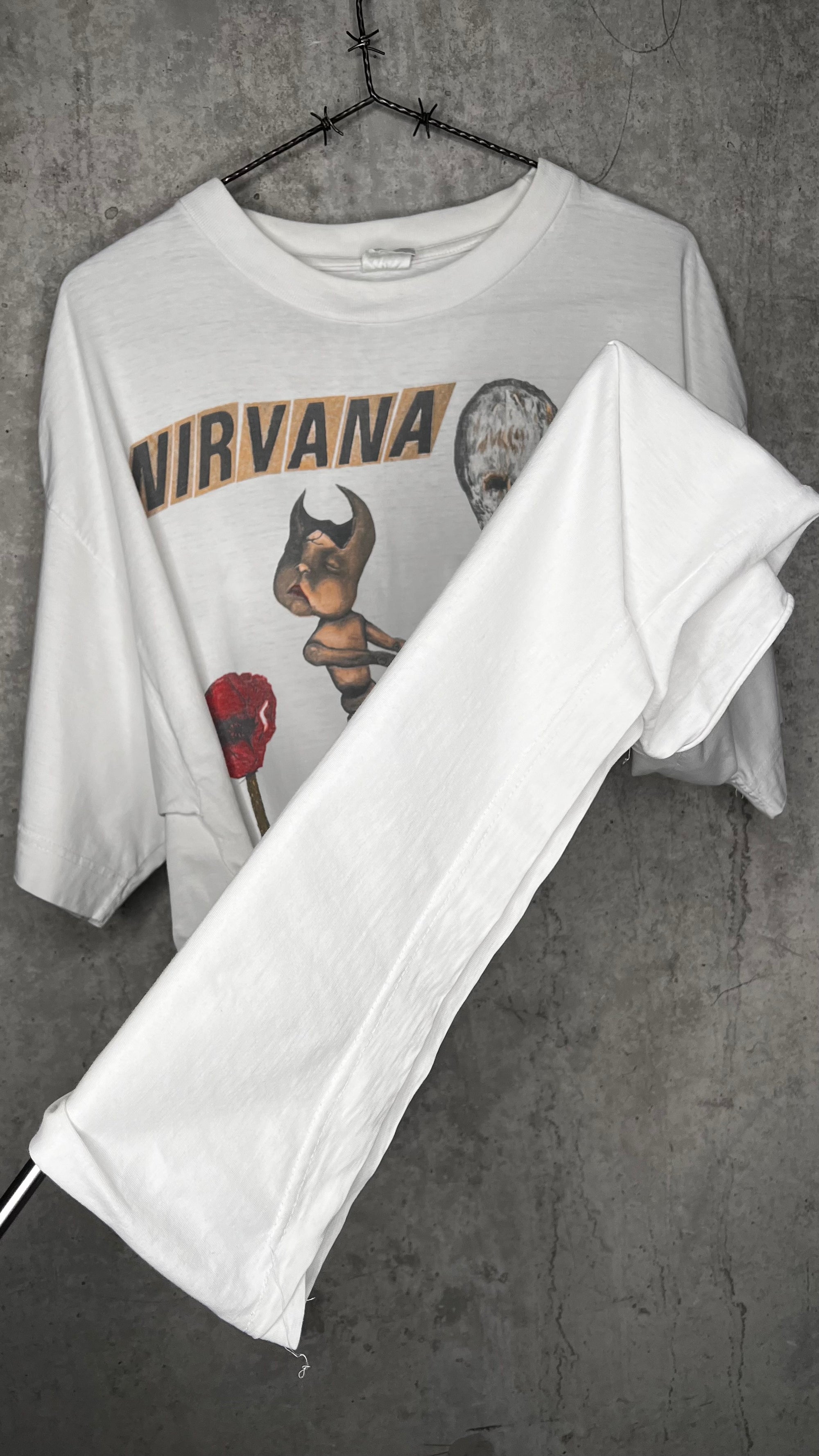 NIRVANA INCESTICIDE TEE 93’ | EURO WHITE VARIANT WITH BACK HIT