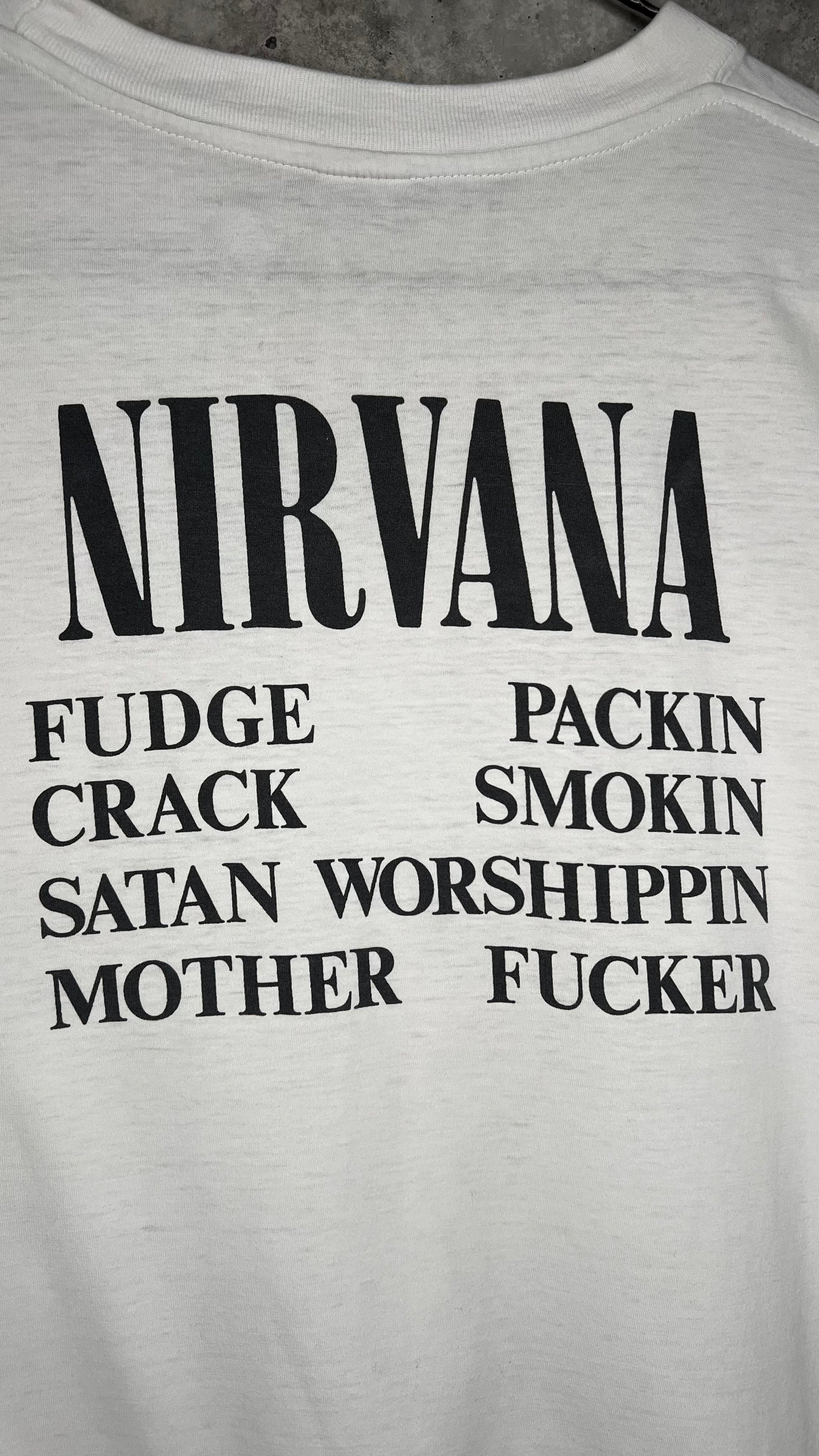 NIRVANA INCESTICIDE TEE 93’ | EURO WHITE VARIANT WITH BACK HIT