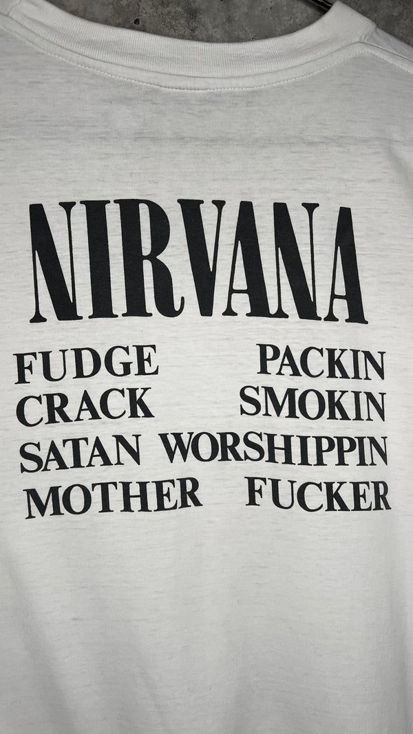 NIRVANA INCESTICIDE TEE 93’ | EURO WHITE VARIANT WITH BACK HIT