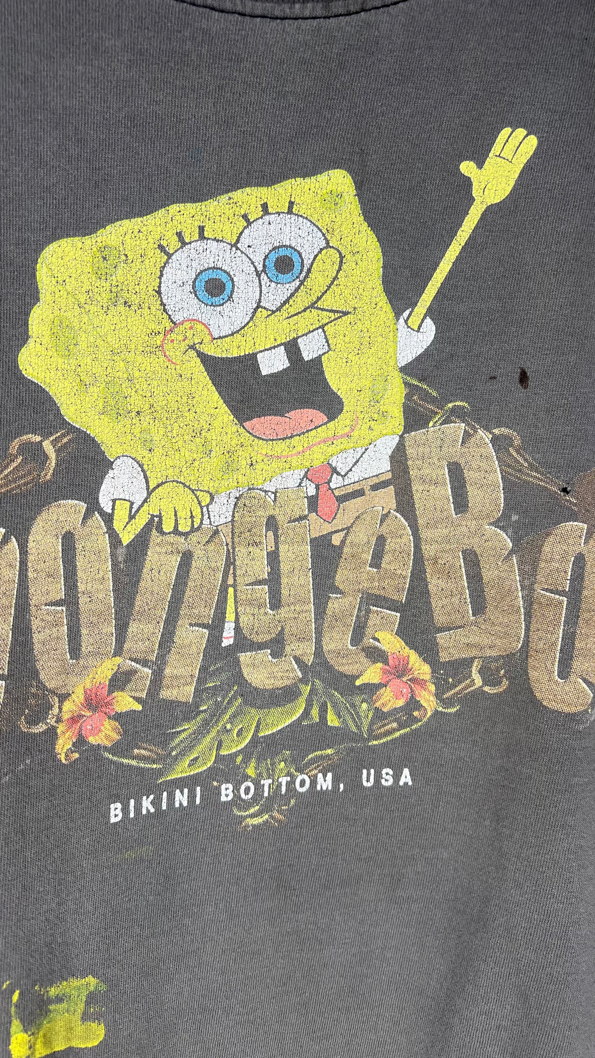 SPONGEBOB SQUAREPANTS BIKINI BOTTOM, USA FADER TEE | EARLY ERA SPONGEBOB