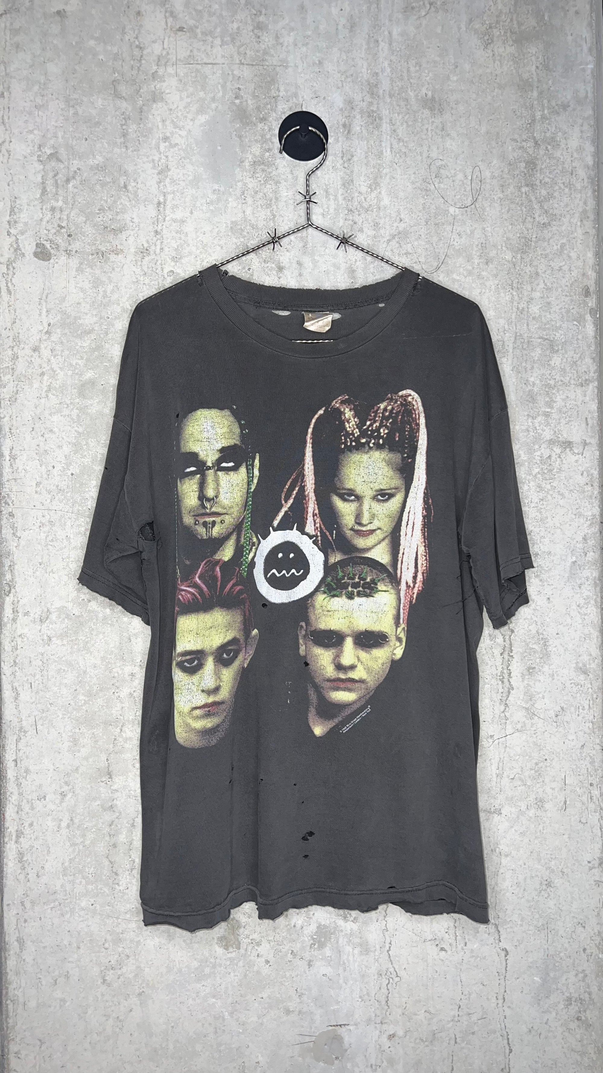 COAL CHAMBER 4 HEADS TOUR TEE | BAND MEMBER SIGNATURES BACK HIT