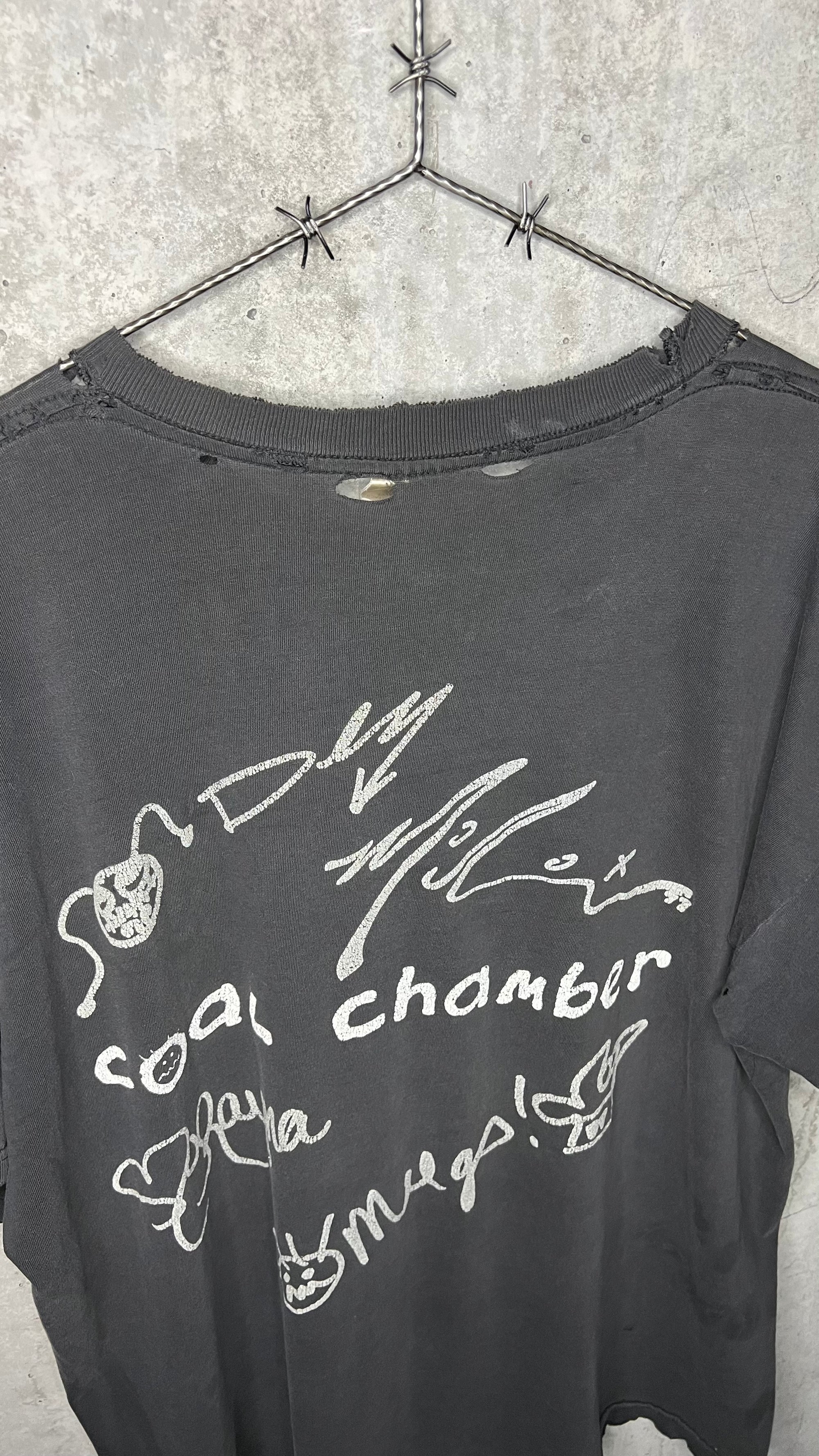 COAL CHAMBER 4 HEADS TOUR TEE | BAND MEMBER SIGNATURES BACK HIT