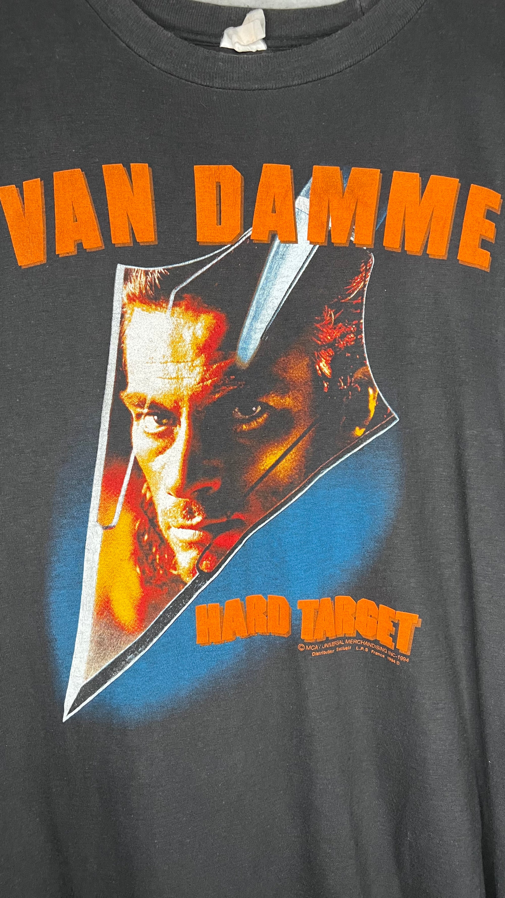 HARD TARGET RARE MOVIE POSTER PRINT TEE | JEAN CLAUDE VAN DAMME