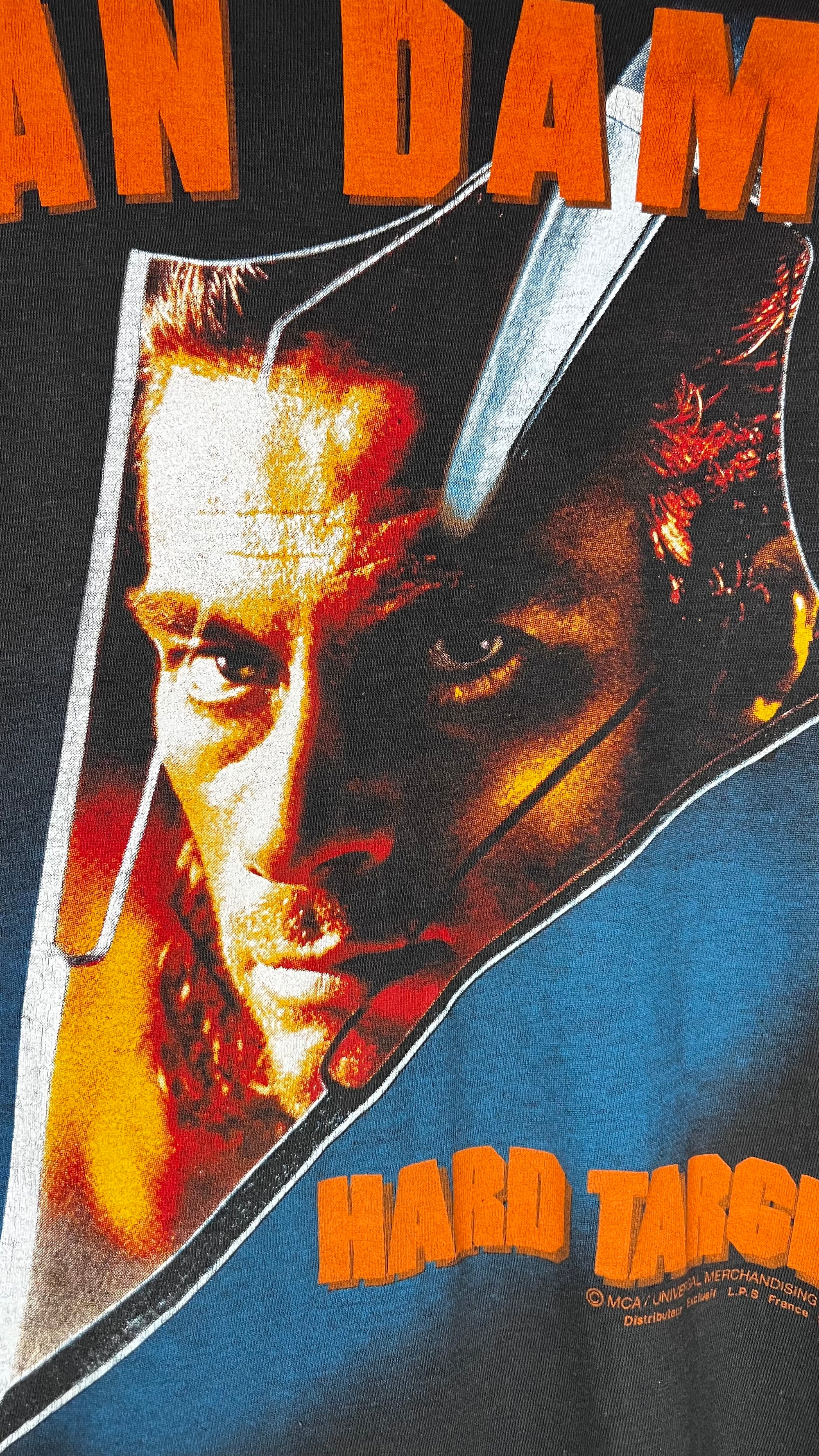 HARD TARGET RARE MOVIE POSTER PRINT TEE | JEAN CLAUDE VAN DAMME