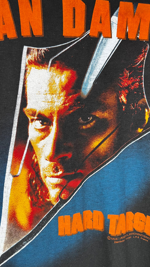 HARD TARGET RARE MOVIE POSTER PRINT TEE | JEAN CLAUDE VAN DAMME