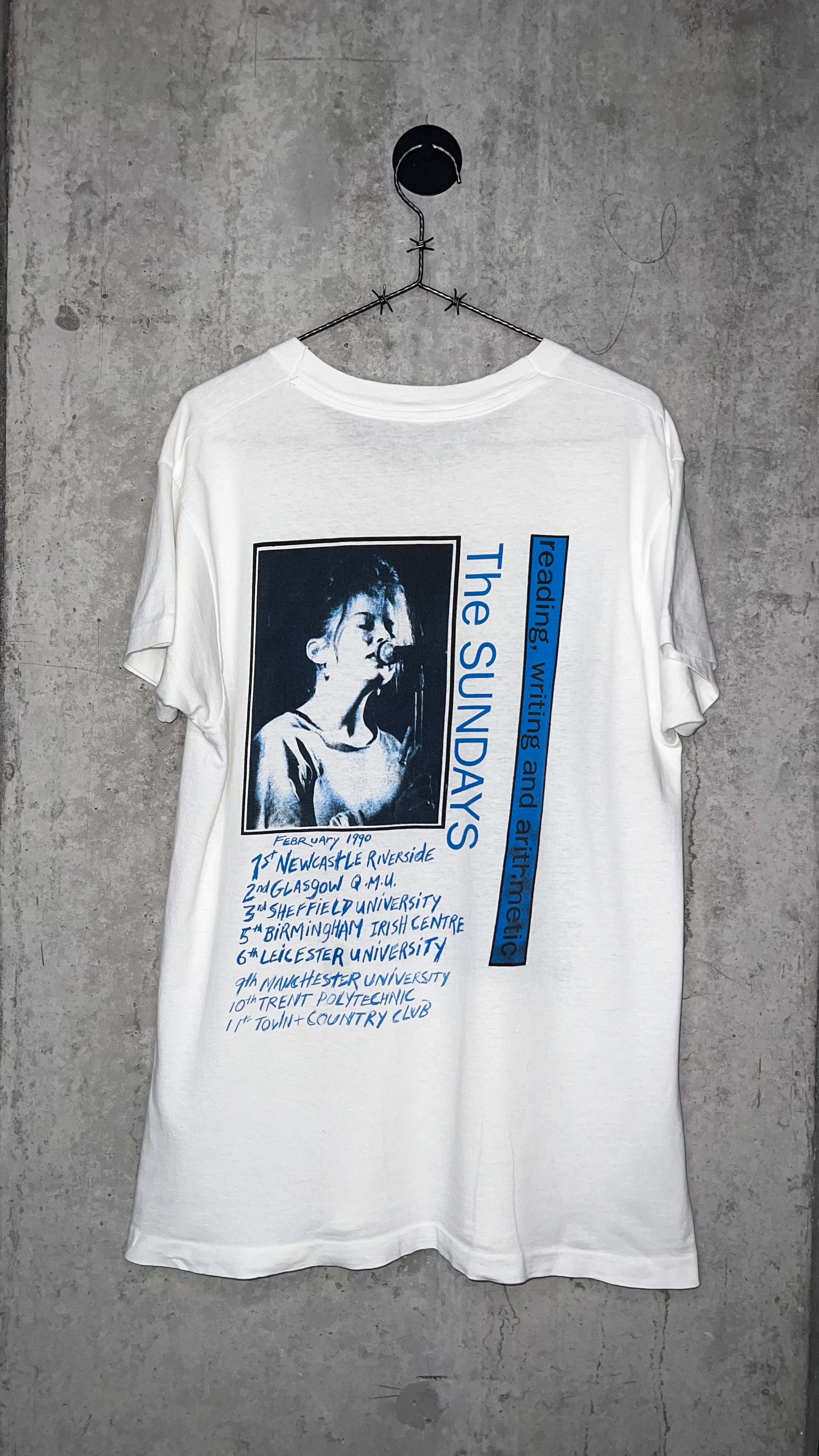 THE SUNDAYS READING, WRITING AND ARITHMETIC UK TOUR TEE 90’ | HARRIET WHEELER PORTRAIT BACK HIT
