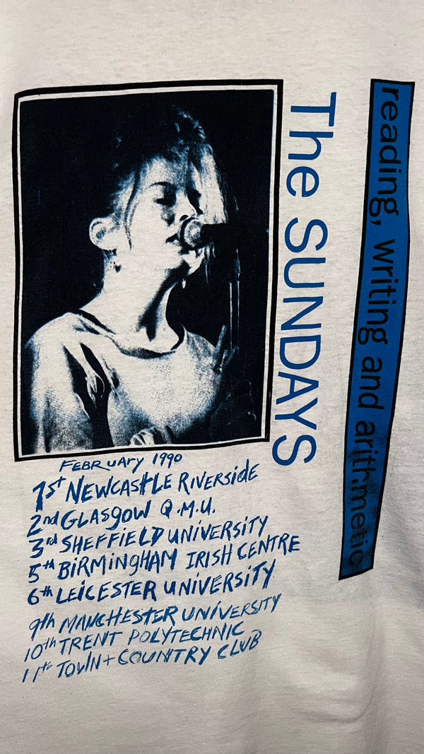 THE SUNDAYS READING, WRITING AND ARITHMETIC UK TOUR TEE 90’ | HARRIET WHEELER PORTRAIT BACK HIT