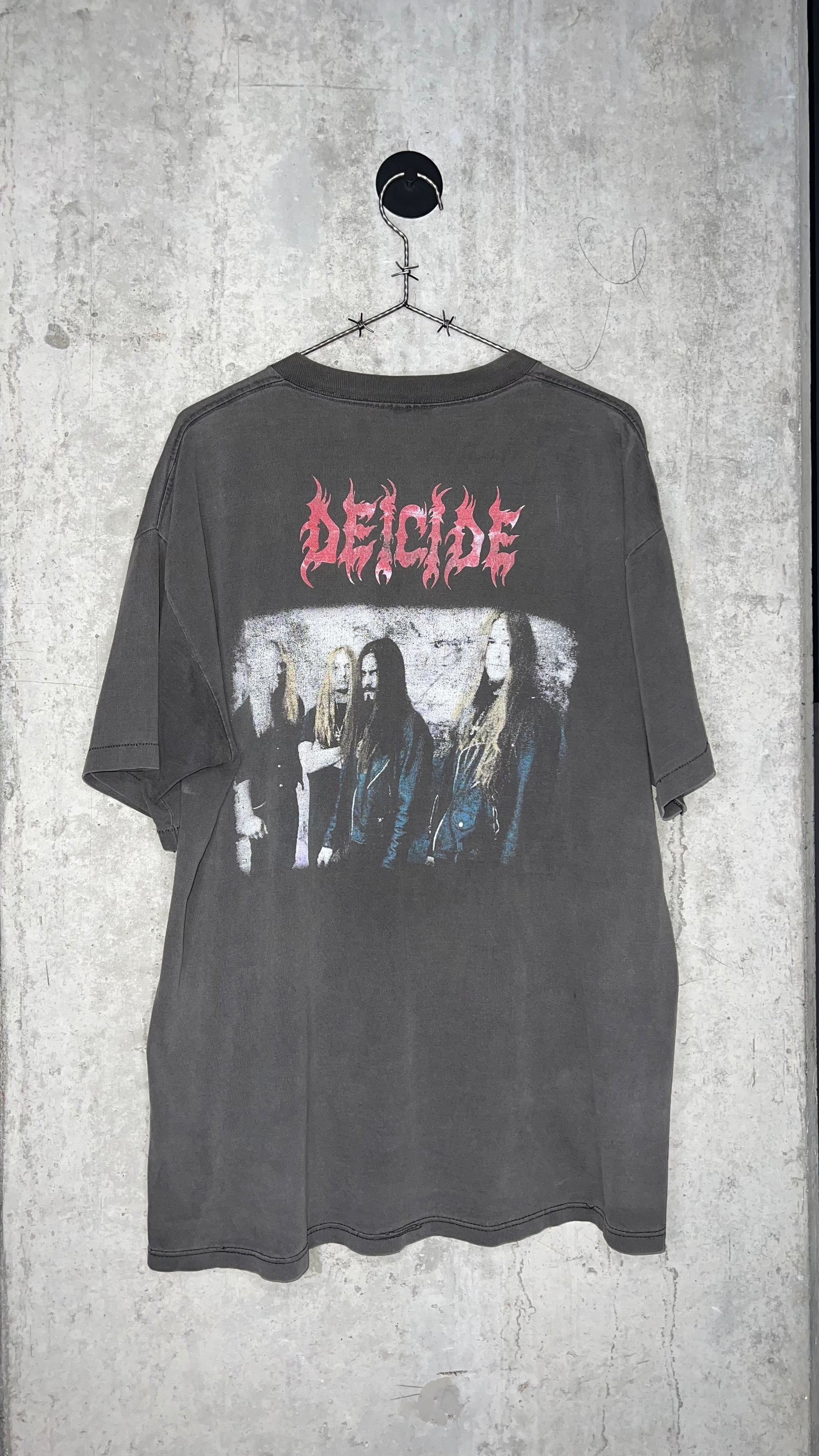 DEICIDE ONCE UPON THE CROSS TEE |  BAND PORTRAIT BACK HIT | DEATH METAL GRAIL