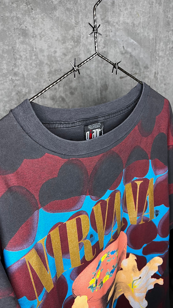 NIRVANA HEART SHAPED BOX 93’ AOP TEE