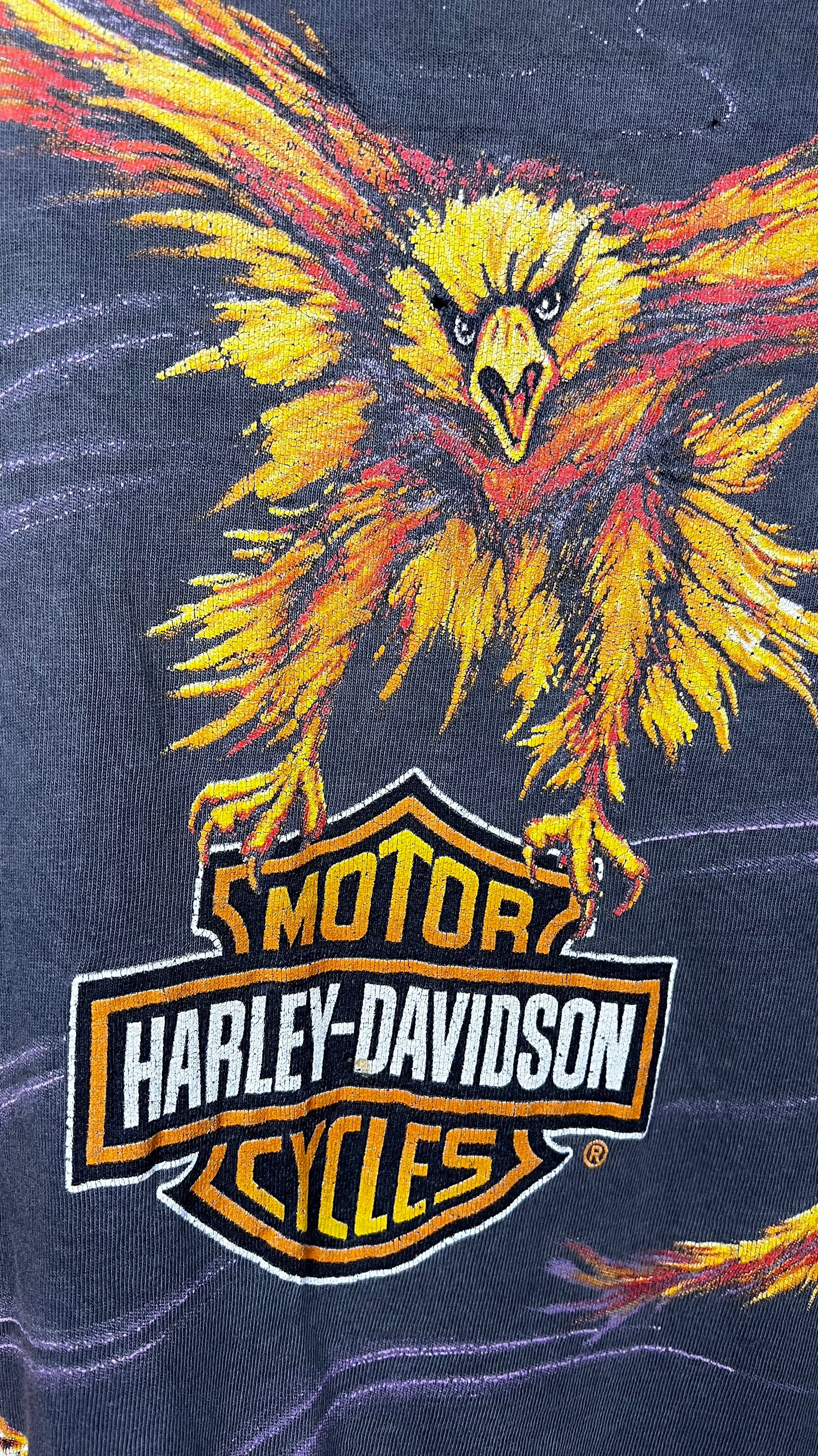 HARLEY DAVIDSON SOARING FLAMING EAGLE TEE