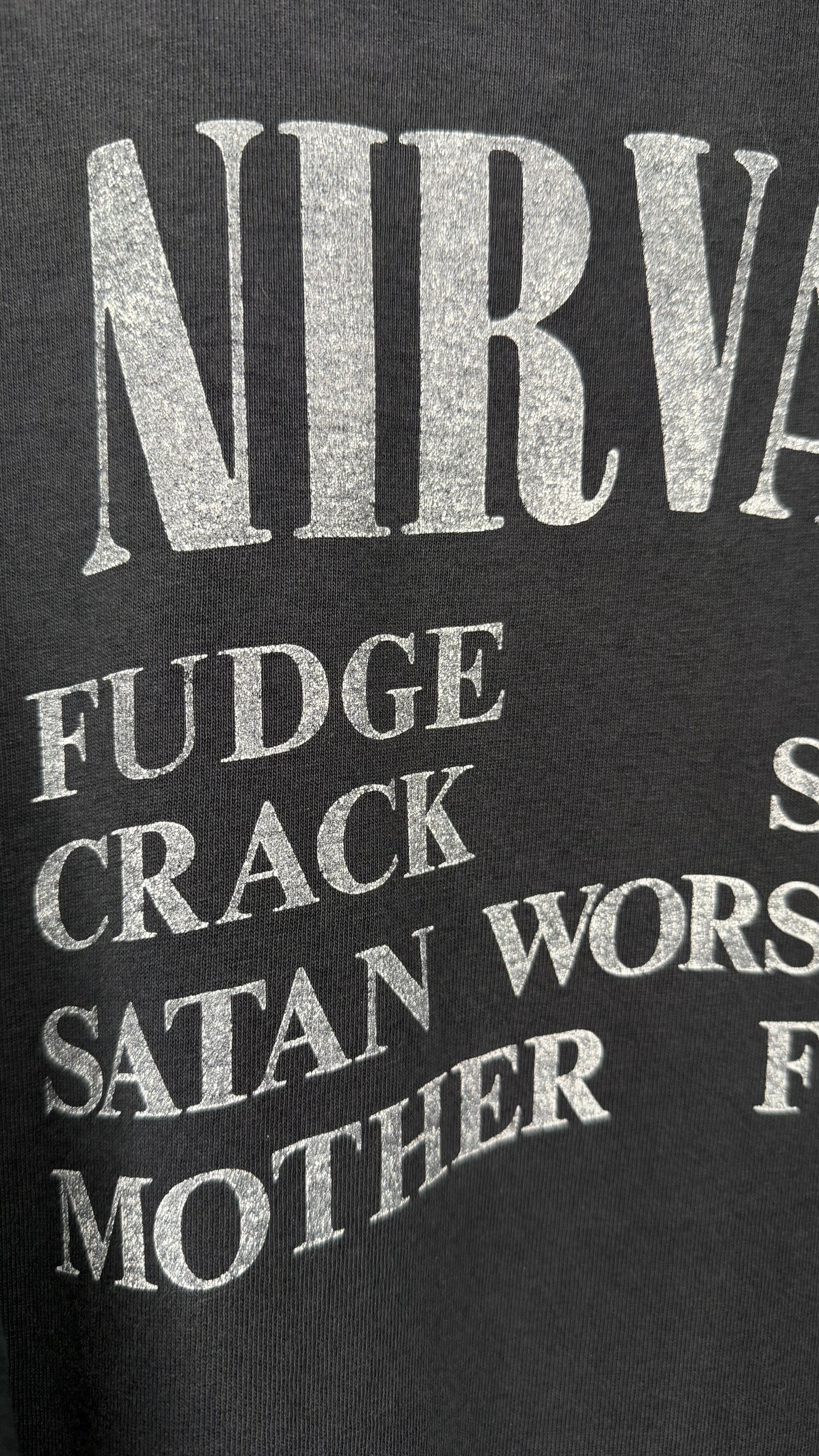 92’ NIRVANA VESTIBULE TEE | FUDGE PACKIN CRACK SMOKIN SATAN WORSHIPPIN MOTHER FUCKER