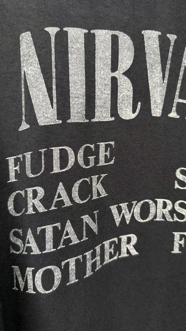 92’ NIRVANA VESTIBULE TEE | FUDGE PACKIN CRACK SMOKIN SATAN WORSHIPPIN MOTHER FUCKER