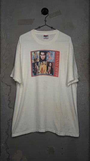 JOHNNY DEPP HEART THROB ERA PRESS PHOTO COLLAGE TEE