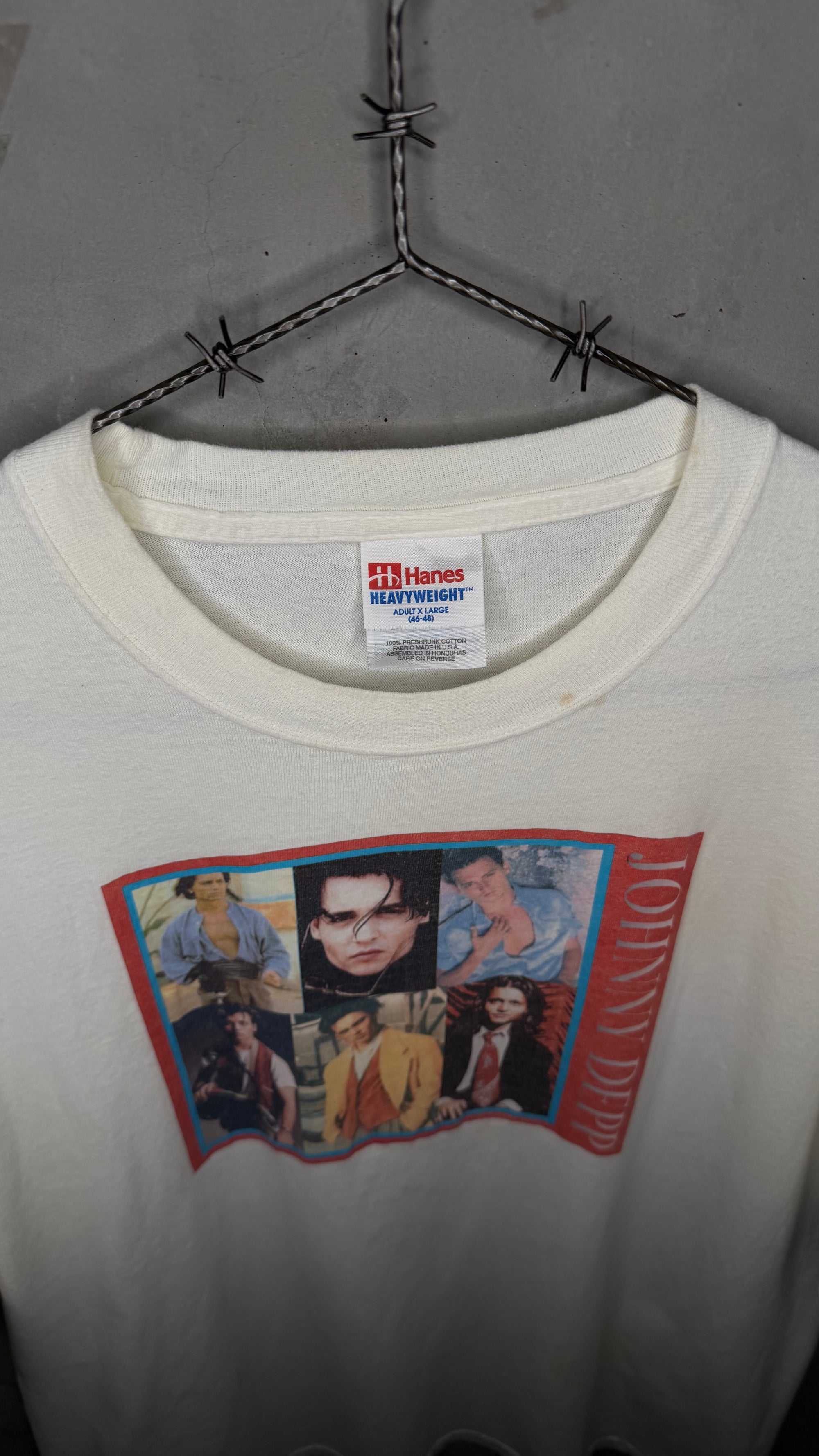 JOHNNY DEPP HEART THROB ERA PRESS PHOTO COLLAGE TEE