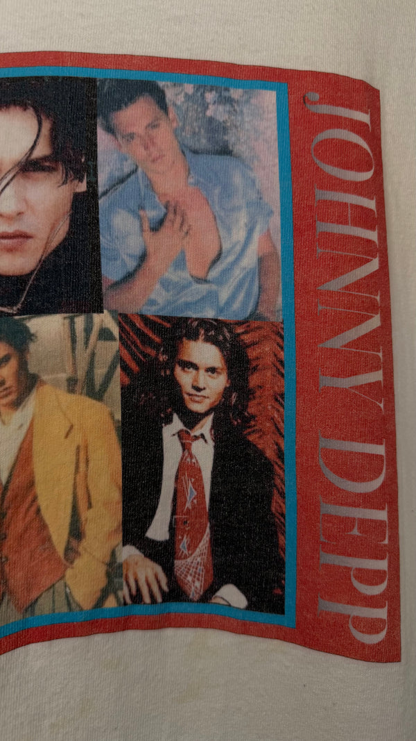 JOHNNY DEPP HEART THROB ERA PRESS PHOTO COLLAGE TEE