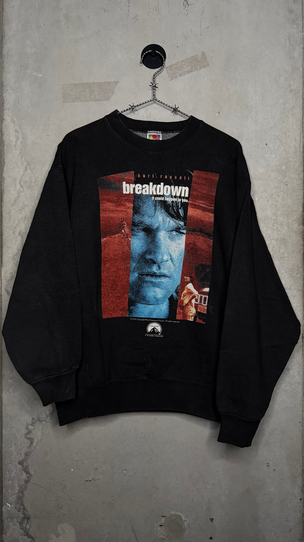 BREAKDOWN MOVIE PROMO POSTER PRINT CREWNECK | KURT RUSSELL & KATHLEEN QUINLAN
