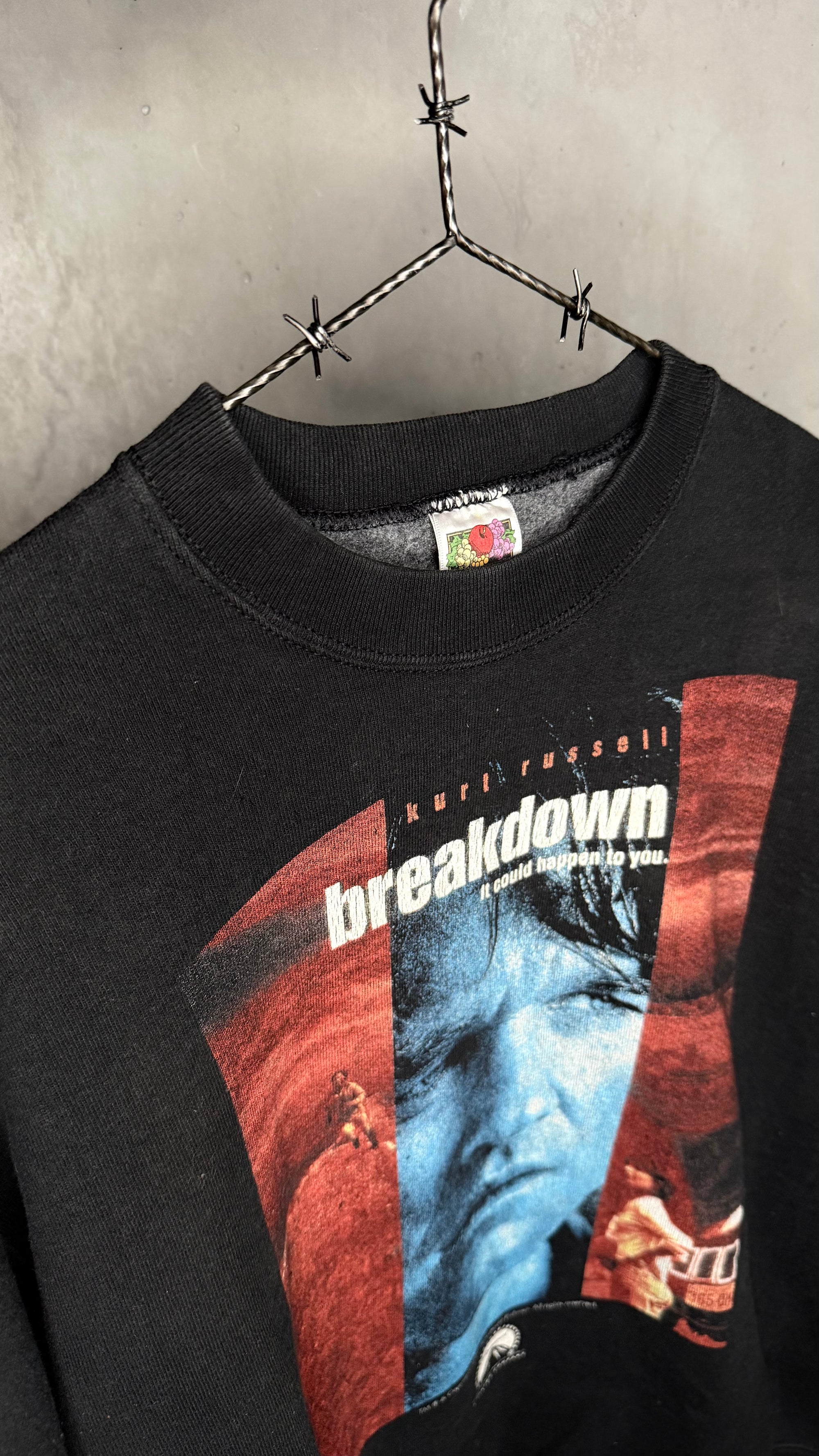 BREAKDOWN MOVIE PROMO POSTER PRINT CREWNECK | KURT RUSSELL & KATHLEEN QUINLAN