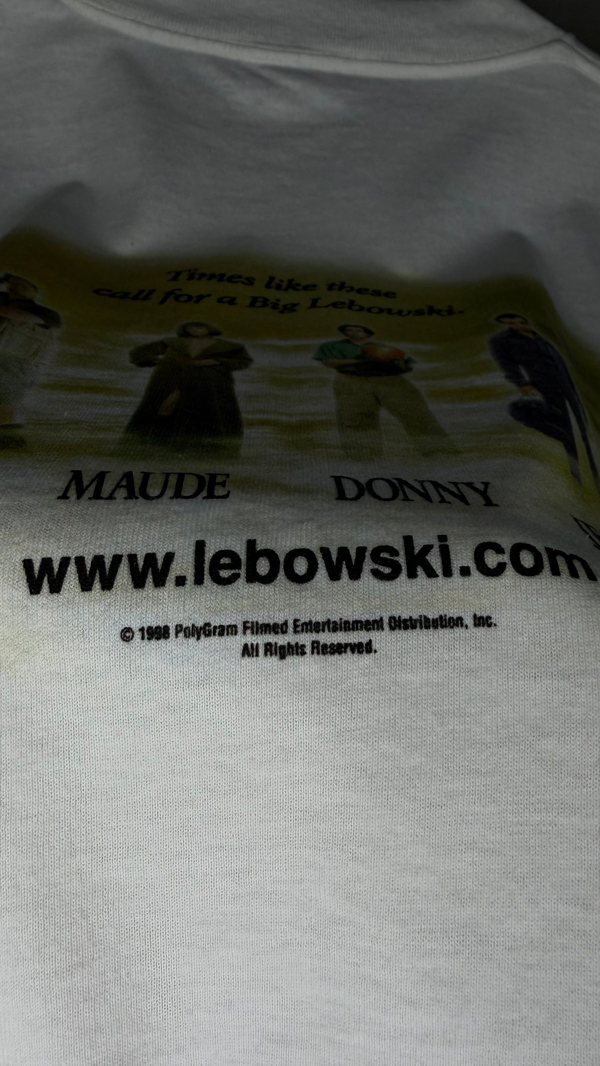 THE BIG LEBOWSKI MOVIE TEE | CHARACTER LINEUP BACK HIT