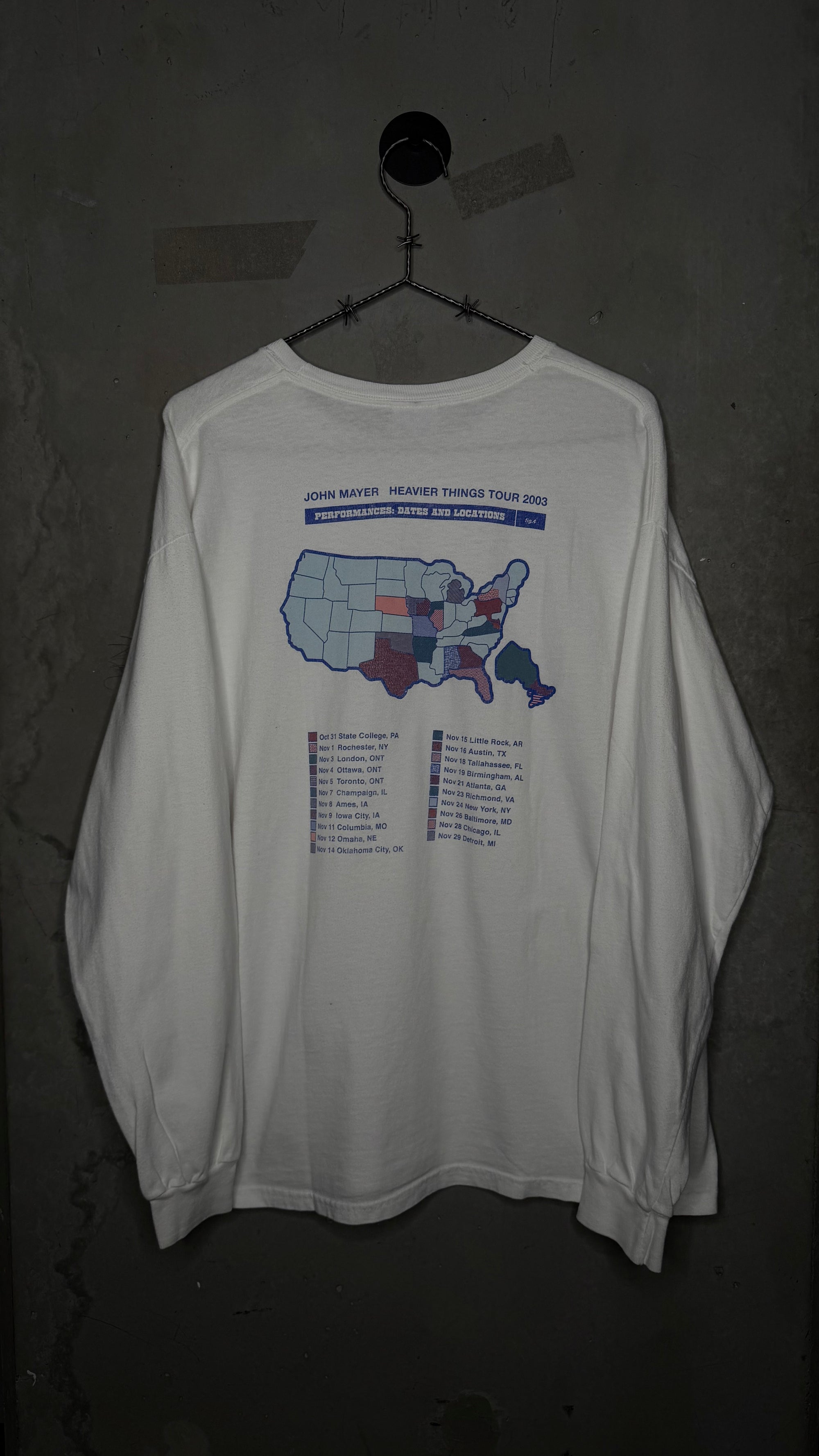 JOHN MAYER HEAVIER THINGS TOUR 03’ LONGSLEEVE