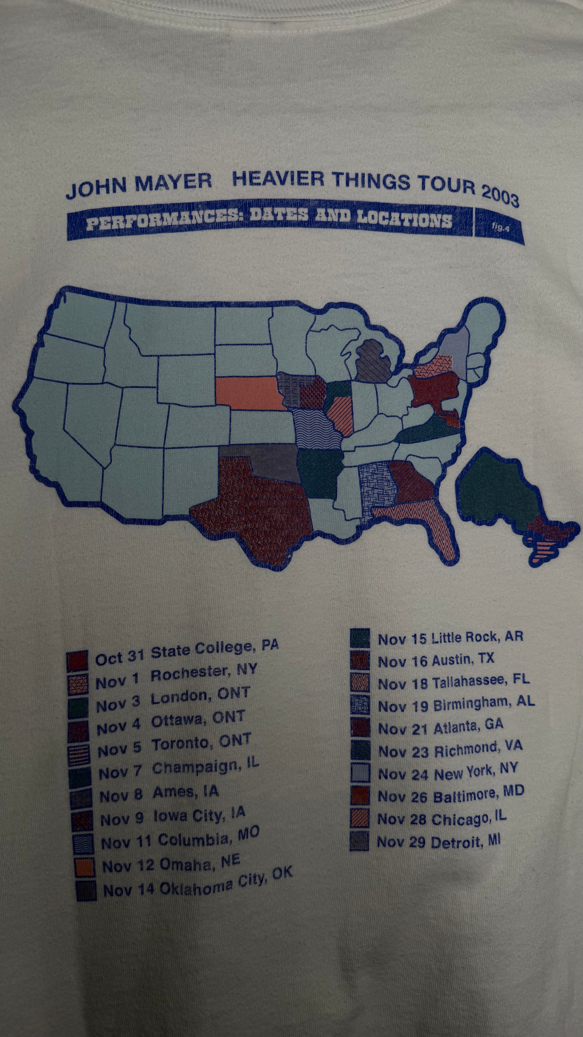 JOHN MAYER HEAVIER THINGS TOUR 03’ LONGSLEEVE