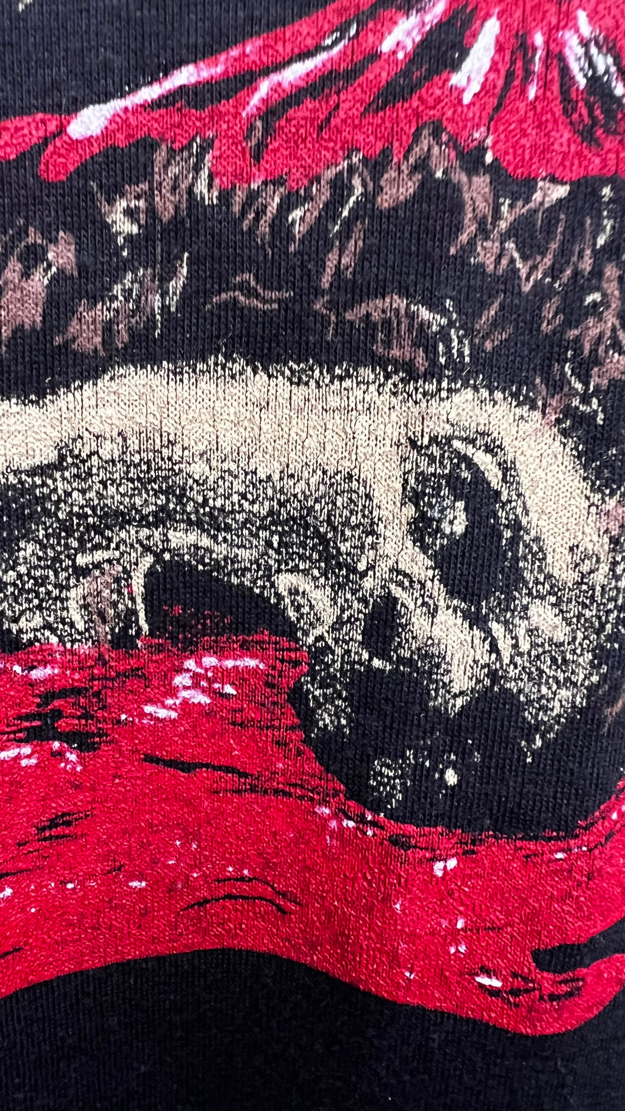 FACES OF DEATH RARE HORROR TEE | GRIM REAPER | BLOODY SKULL FOUNTAIN OF HUMAN HEADS