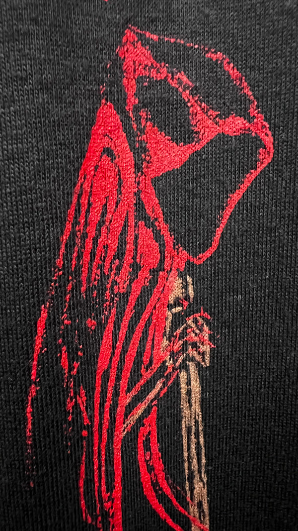FACES OF DEATH RARE HORROR TEE | GRIM REAPER | BLOODY SKULL FOUNTAIN OF HUMAN HEADS