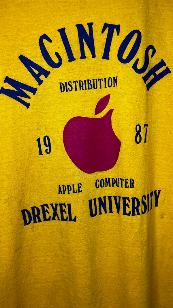 APPLE COMPUTER 1987 TECH TEE | DREXEL UNIVERSITY & MACINTOSH DISTRIBUTION TEE