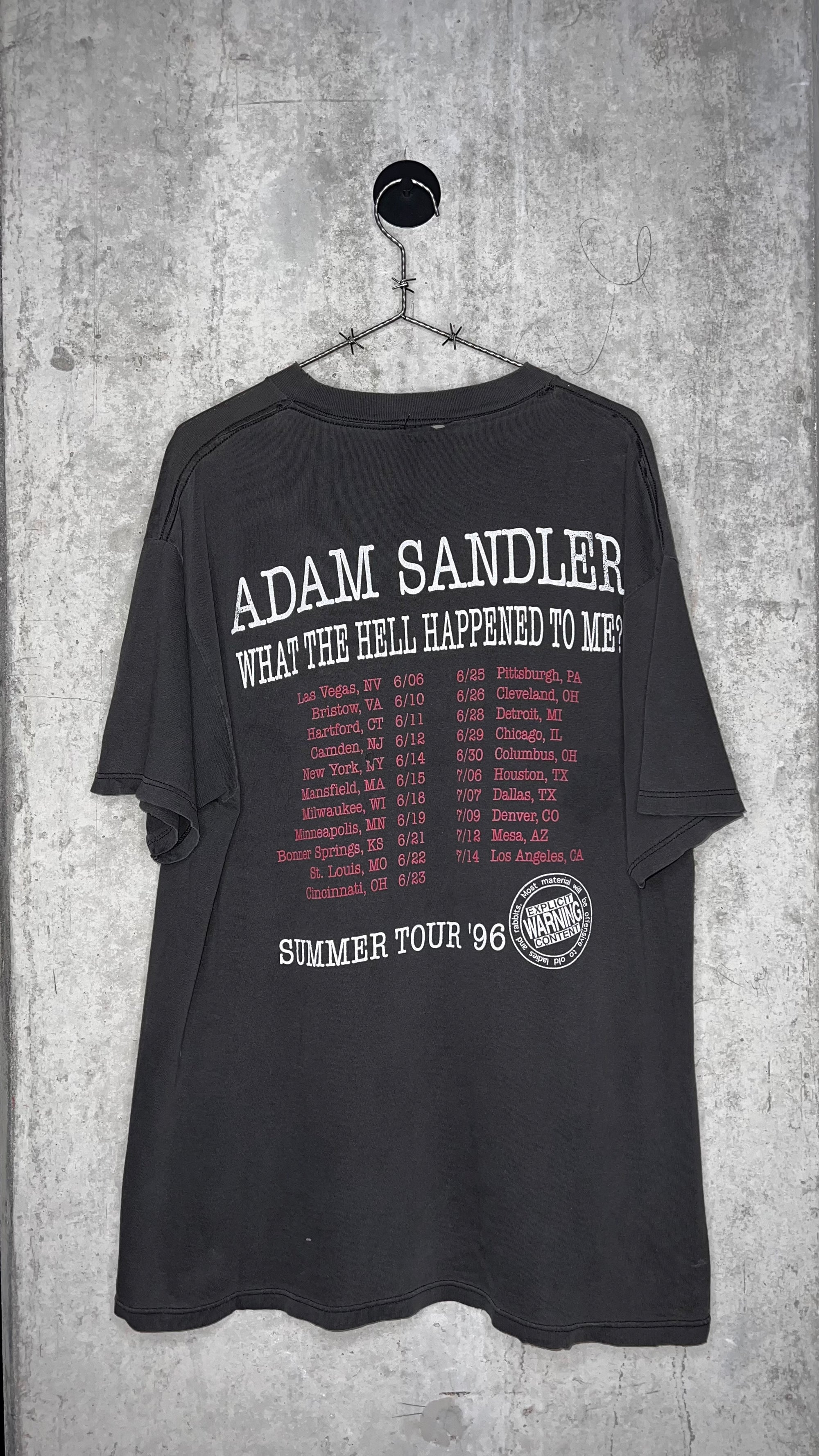 ADAM SANDLER GOAT TEE | “WHAT THE HELL HAPPENED TO ME” STAND-UP COMEDY SUMMER TOUR 96’