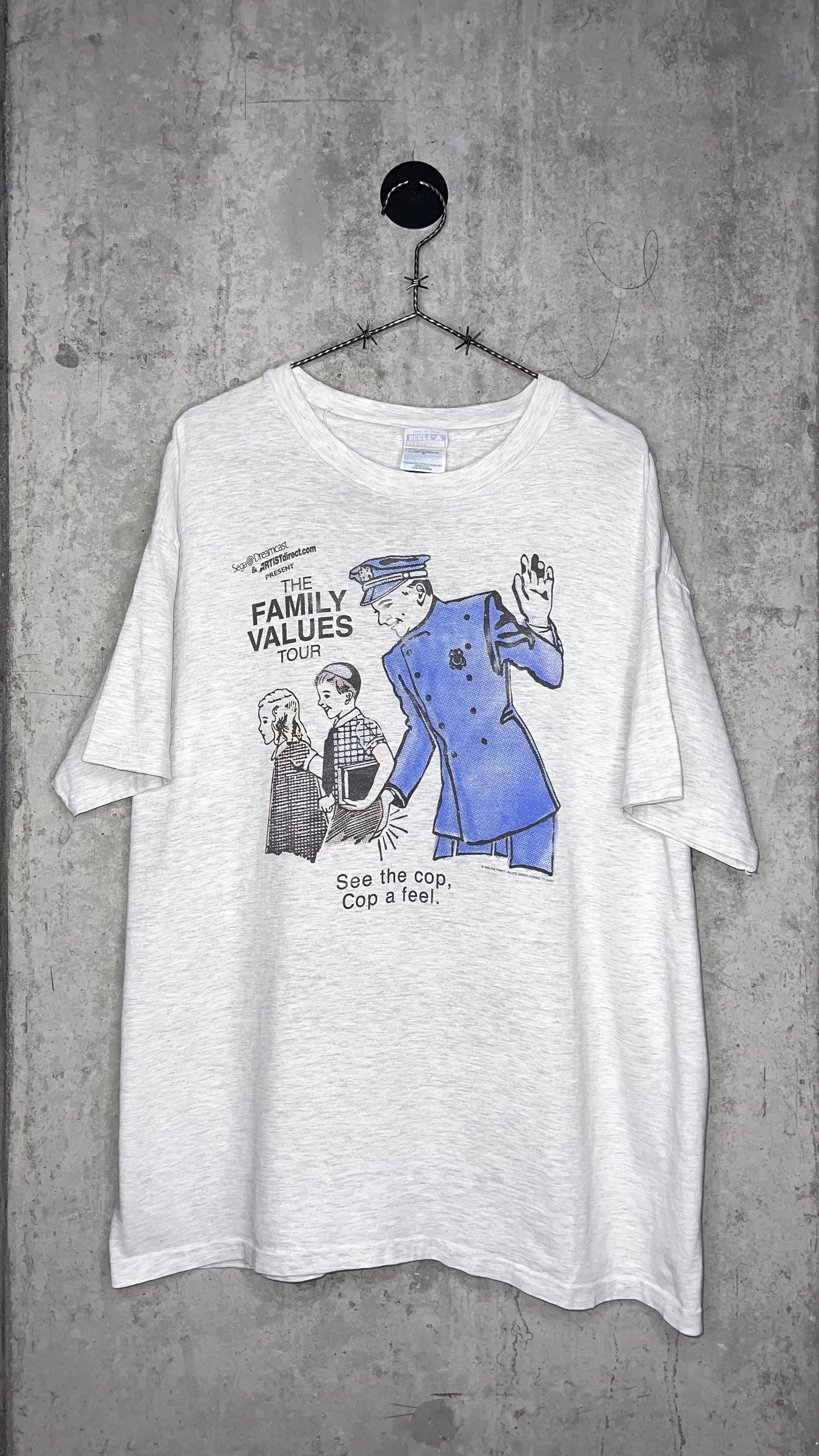 THE FAMILY VALUES 99’ TOUR TEE | SEE THE COP, COP A FEEL | SPONSORED BY SEGA DREAMCAST