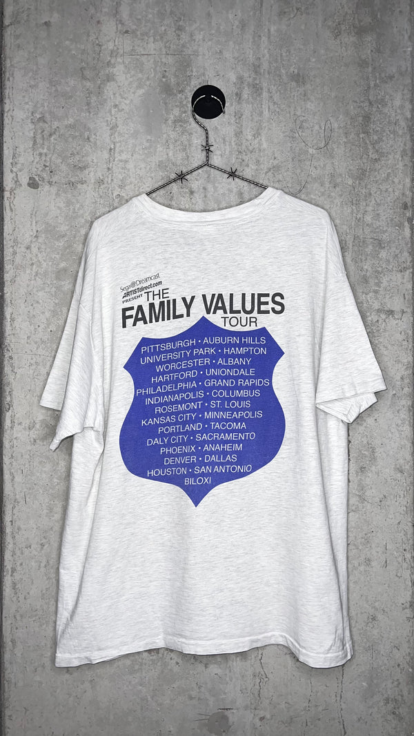 THE FAMILY VALUES 99’ TOUR TEE | SEE THE COP, COP A FEEL | SPONSORED BY SEGA DREAMCAST