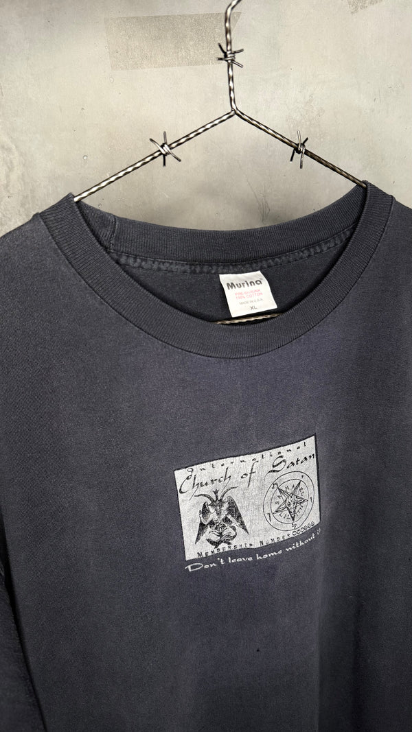 CHURCH OF SATAN MEMBERSHIP TEE | ‘DON’T LEAVE HOME WITHOUT IT’