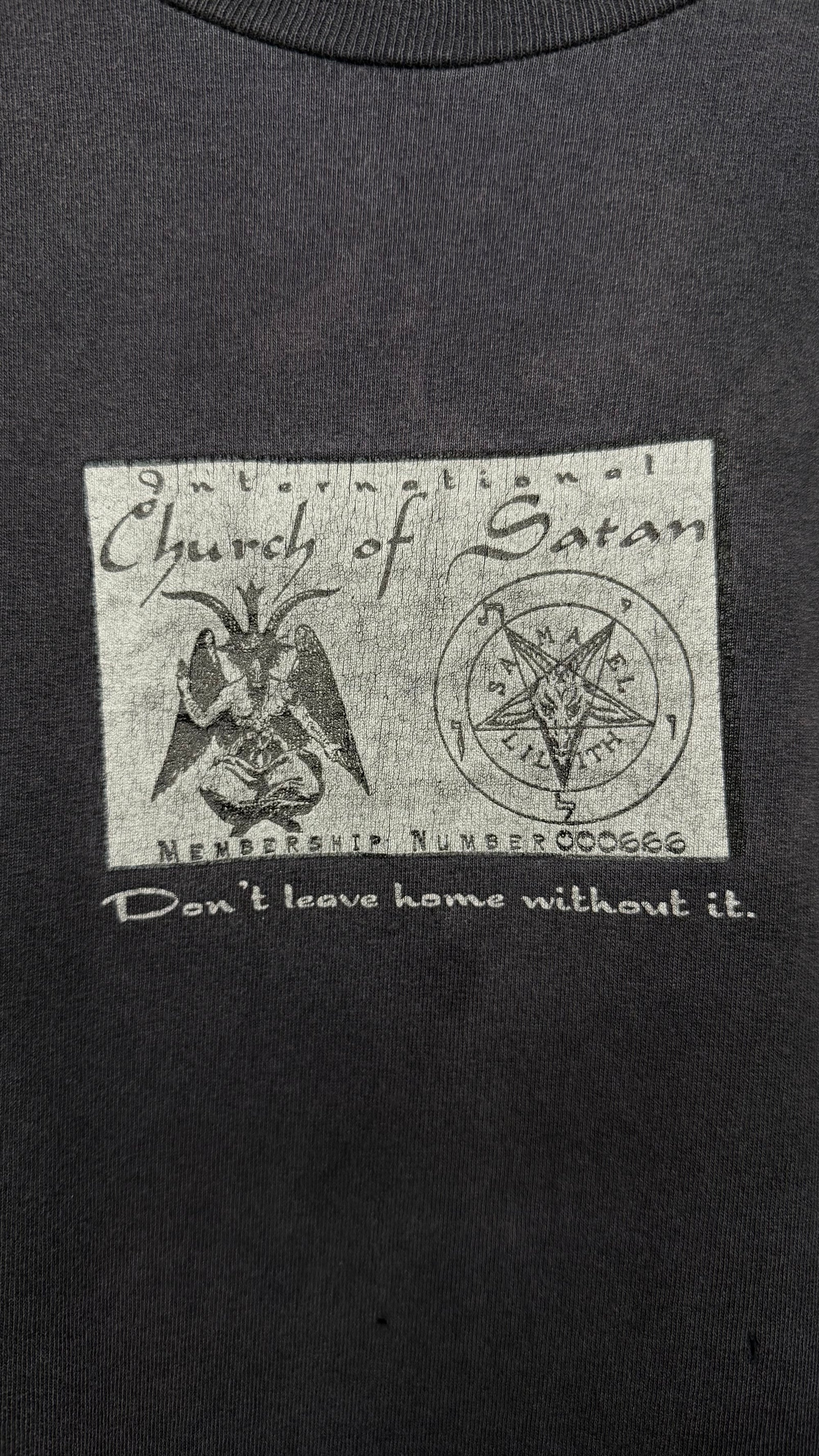 CHURCH OF SATAN MEMBERSHIP TEE | ‘DON’T LEAVE HOME WITHOUT IT’