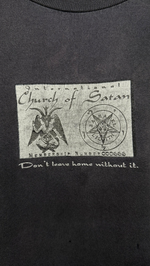 CHURCH OF SATAN MEMBERSHIP TEE | ‘DON’T LEAVE HOME WITHOUT IT’