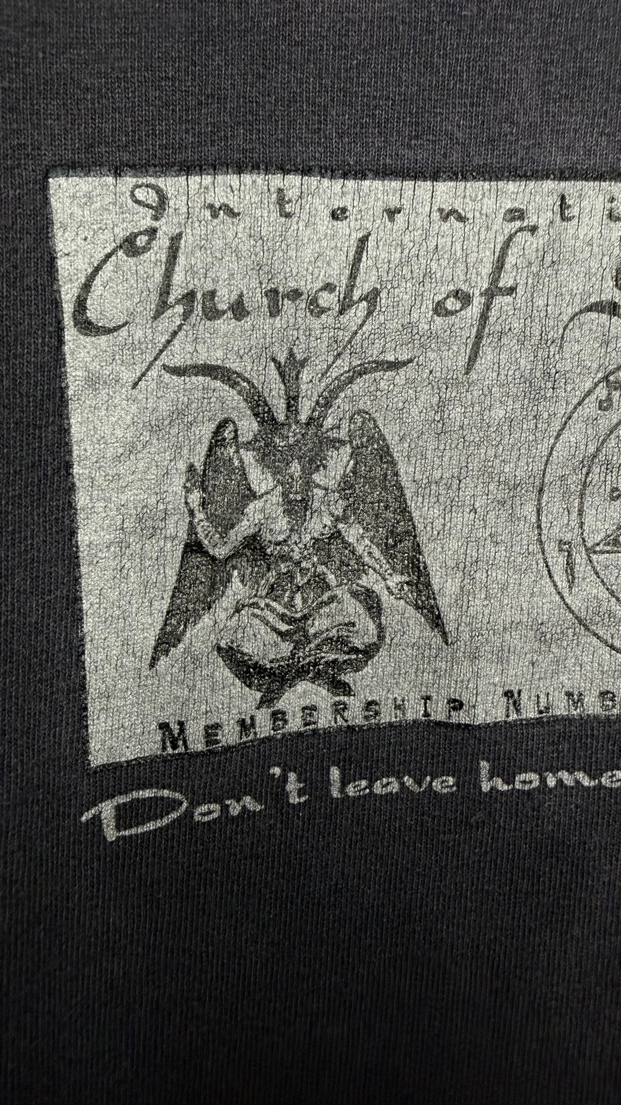 CHURCH OF SATAN MEMBERSHIP TEE | ‘DON’T LEAVE HOME WITHOUT IT’