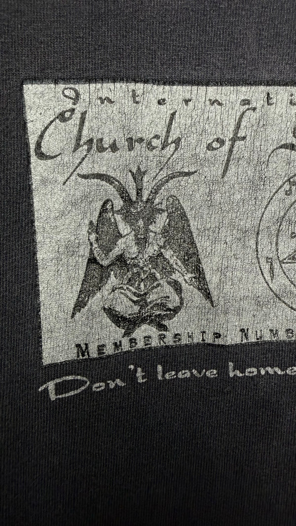 CHURCH OF SATAN MEMBERSHIP TEE | ‘DON’T LEAVE HOME WITHOUT IT’