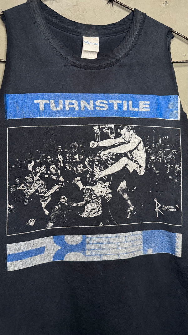 TURNSTILE ‘PRESSURE TO SUCCEED’ CUTOFF TEE | EARLY ERA REAPER RECORDS