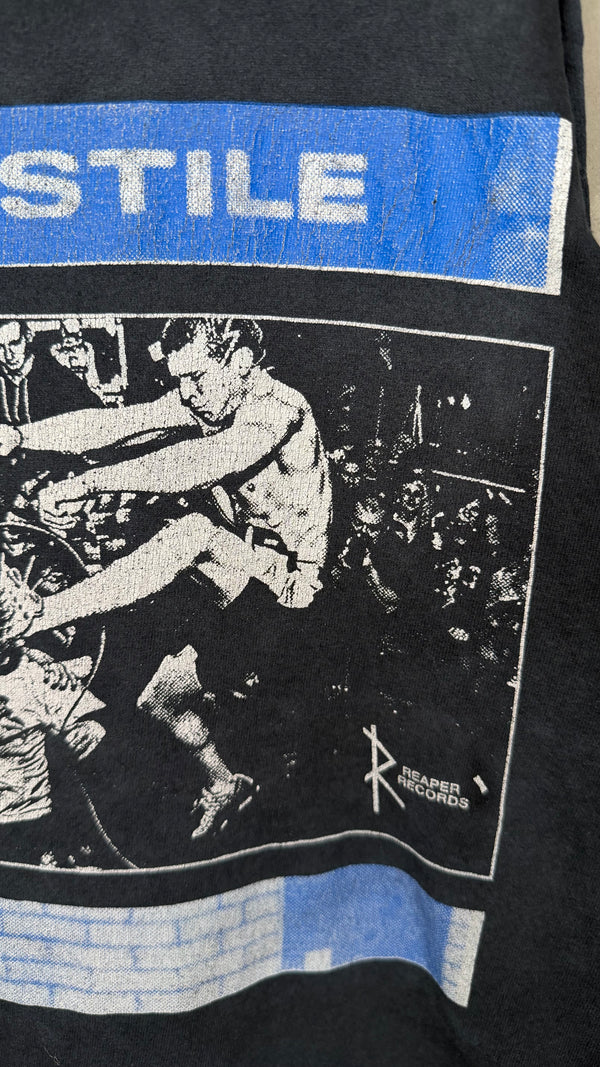 TURNSTILE ‘PRESSURE TO SUCCEED’ CUTOFF TEE | EARLY ERA REAPER RECORDS