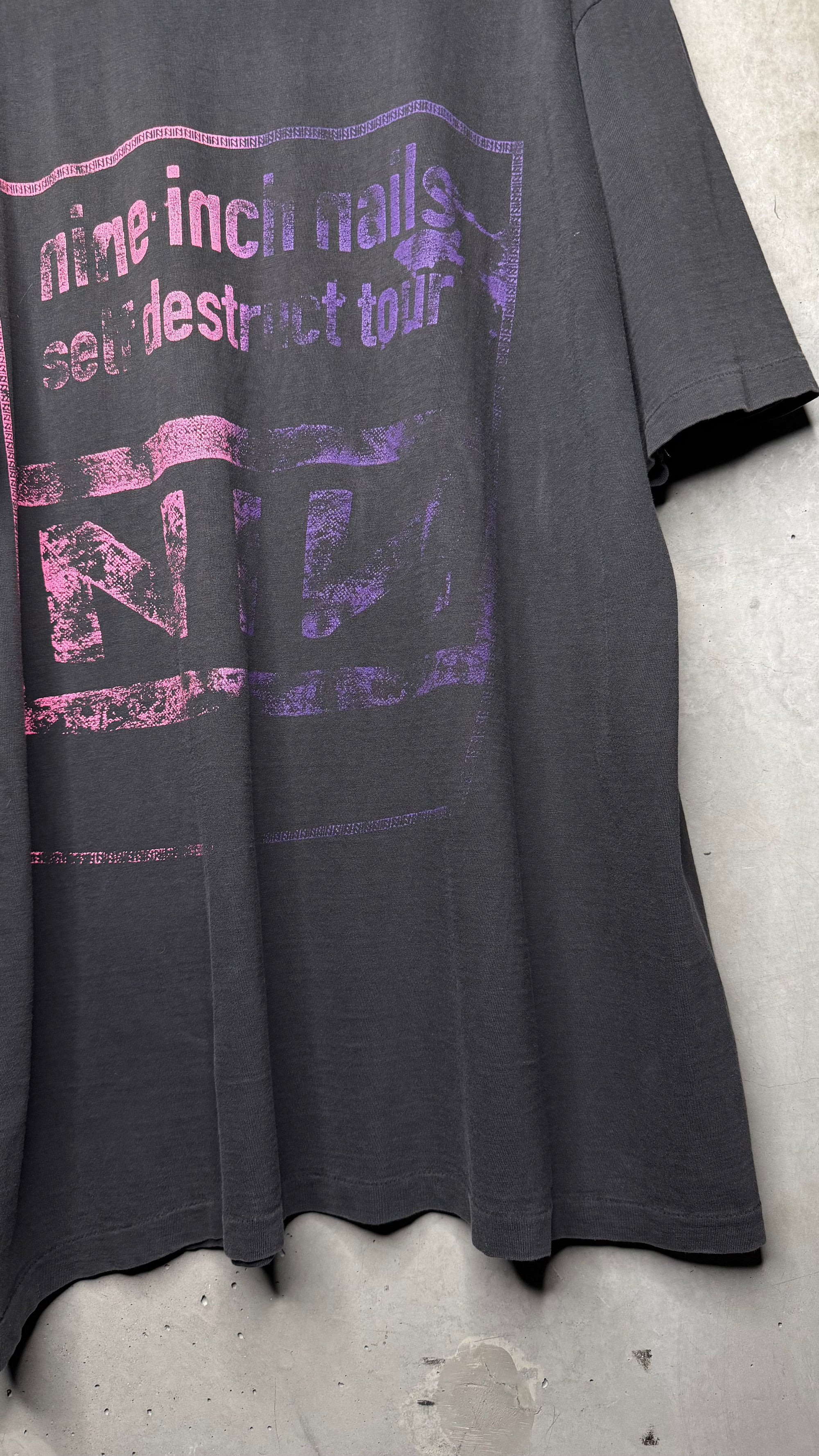 NINE INCH NAILS SELF DESTRUCT TOUR 94’ RARE PARKING LOT TEE | NIN