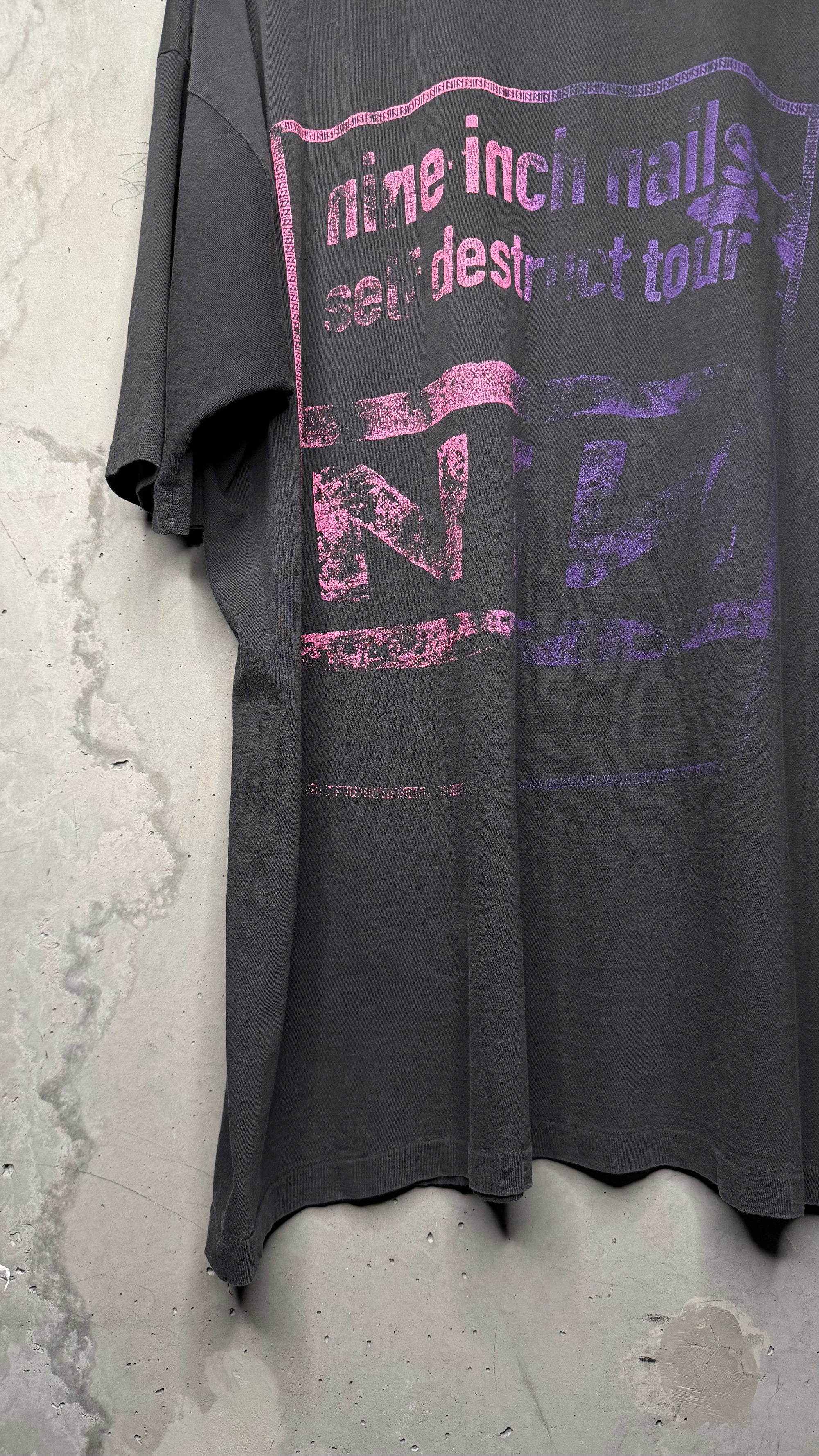 NINE INCH NAILS SELF DESTRUCT TOUR 94’ RARE PARKING LOT TEE | NIN
