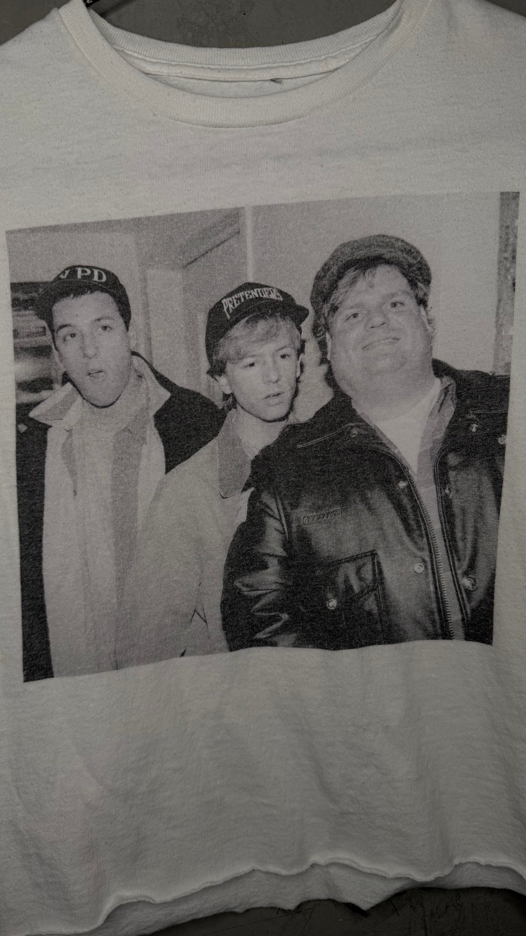 ADAM SANDLER, DAVID SPADE & CHRIS FARLEY SNL CAST CROPPED TEE | B&W PORTRAIT
